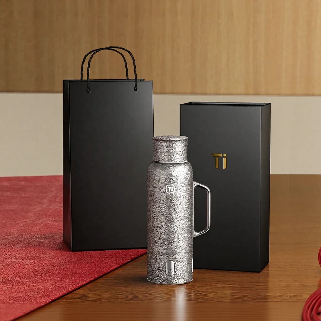 Чашка из чистого титана с термодисплеем, 601-700ml