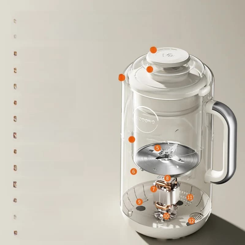 Нагревательный блендер 1.2L, сенсорное управление, stainless steel