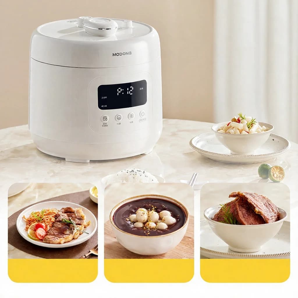 4L электрическая скороварка с керамической чашей, 800W, таймер 17-24H