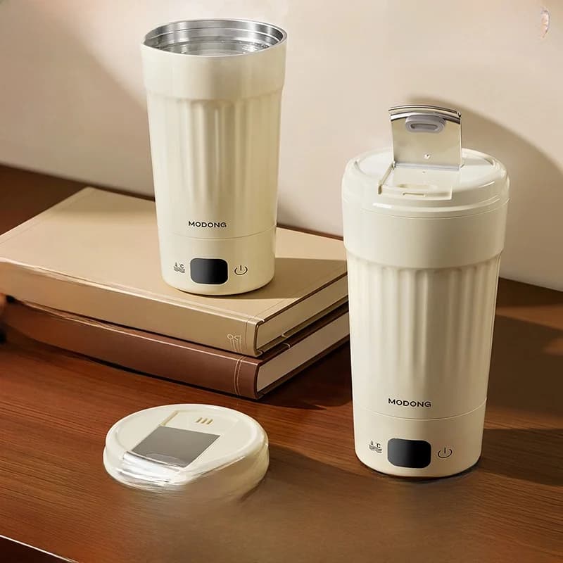 Портативная электрическая чашка с подогревом, 400mL, 7 уровней температуры