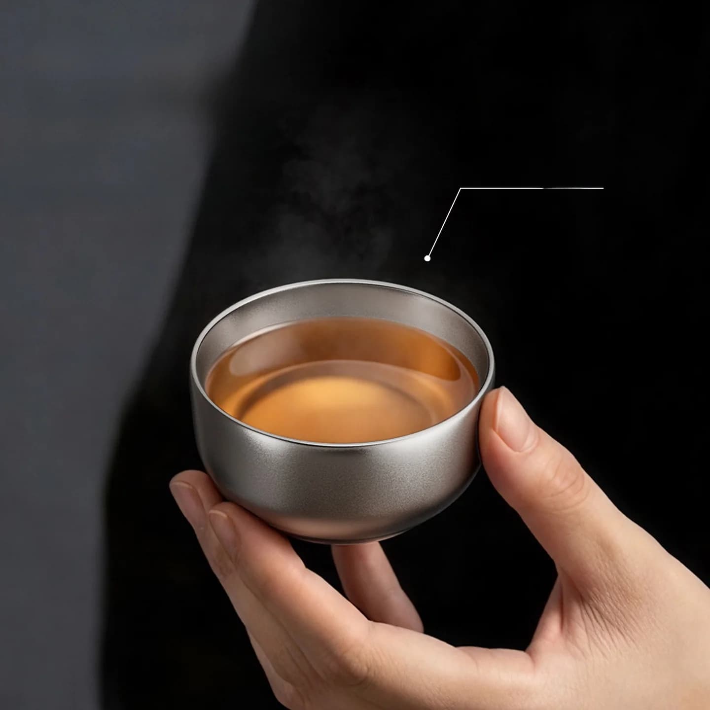 Набор чайных пиал Gongfu из чистого титана 55ml, ручная работа, гладкая отделка