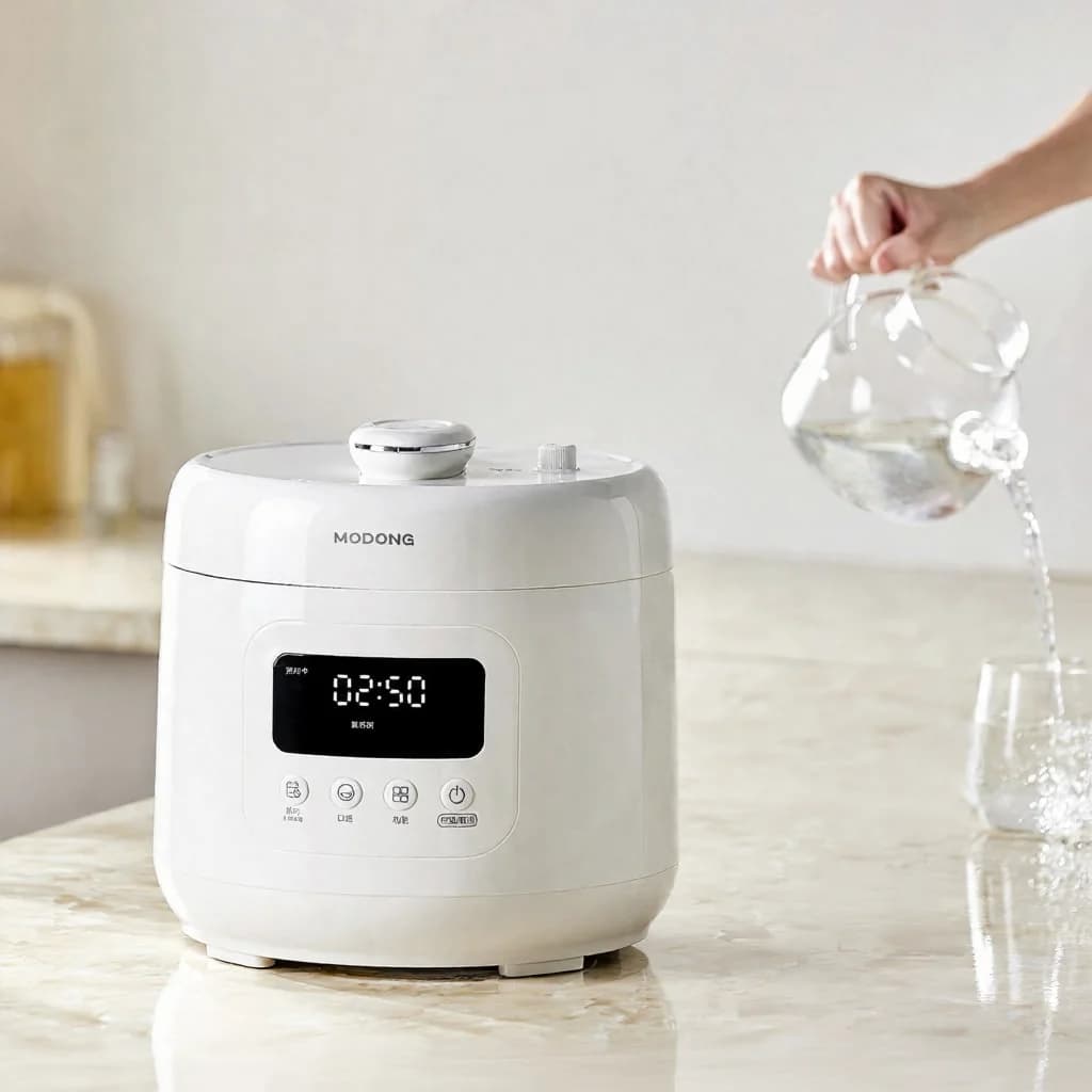 4L электрическая скороварка с керамической чашей, 800W, таймер 17-24H