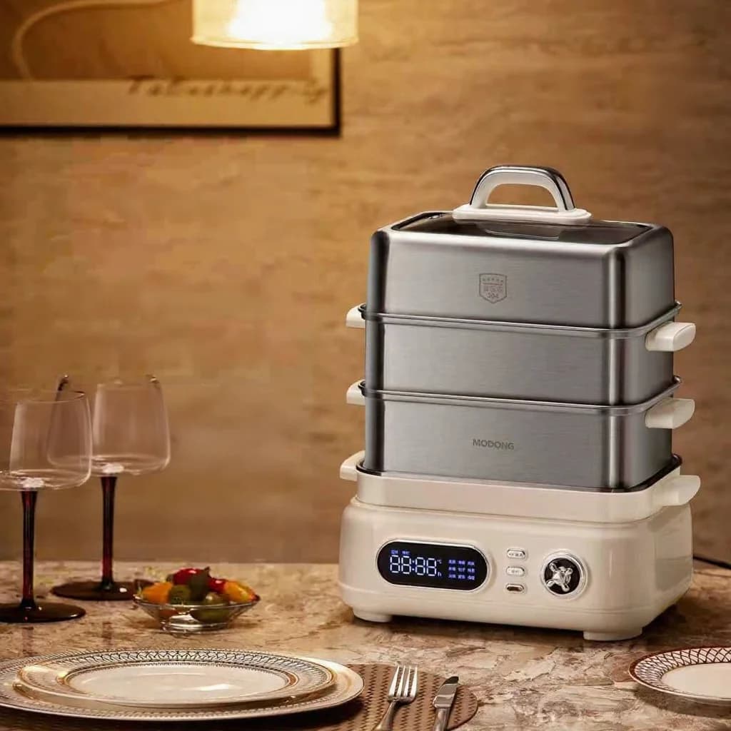Электрическая пароварка из нержавеющей стали 3 уровня 18L 220V 1500W