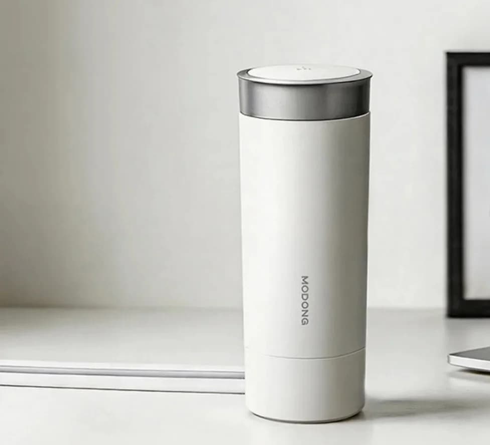 Портативная электрическая чашка для подогрева воды 350ml, нержавеющая сталь 316L