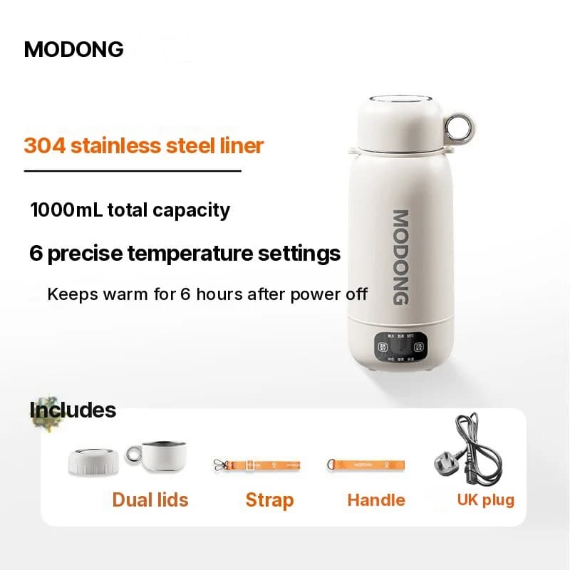Портативный электрический дорожный чайник 1L 304 or 316 Stainless Steel