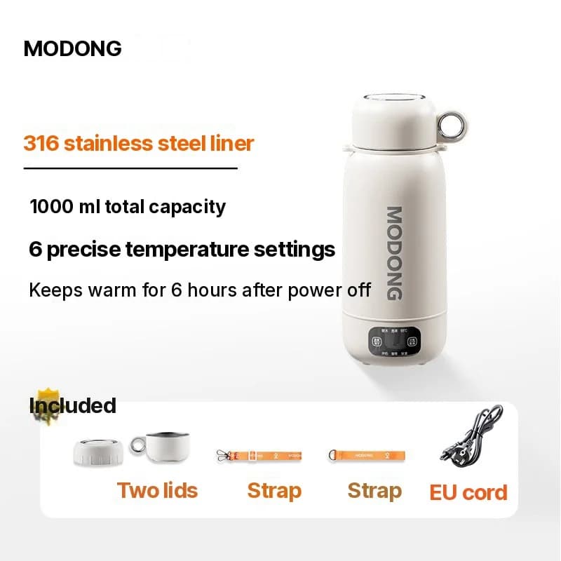 Портативный электрический дорожный чайник 1L 304 or 316 Stainless Steel
