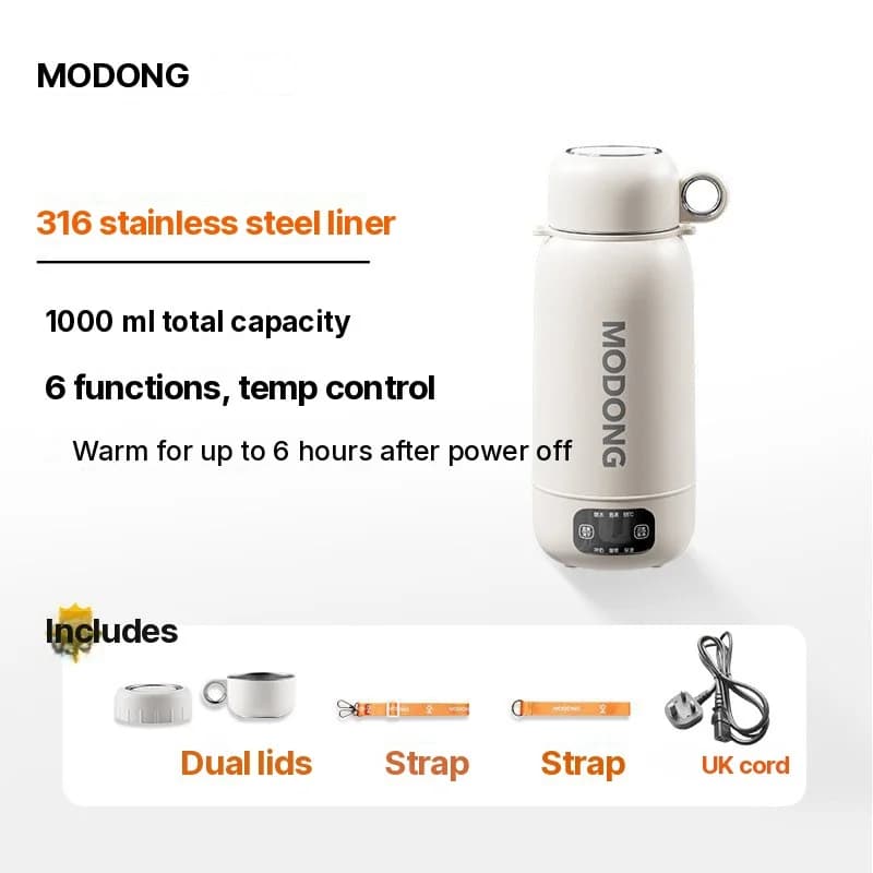 Портативный электрический дорожный чайник 1L 304 or 316 Stainless Steel