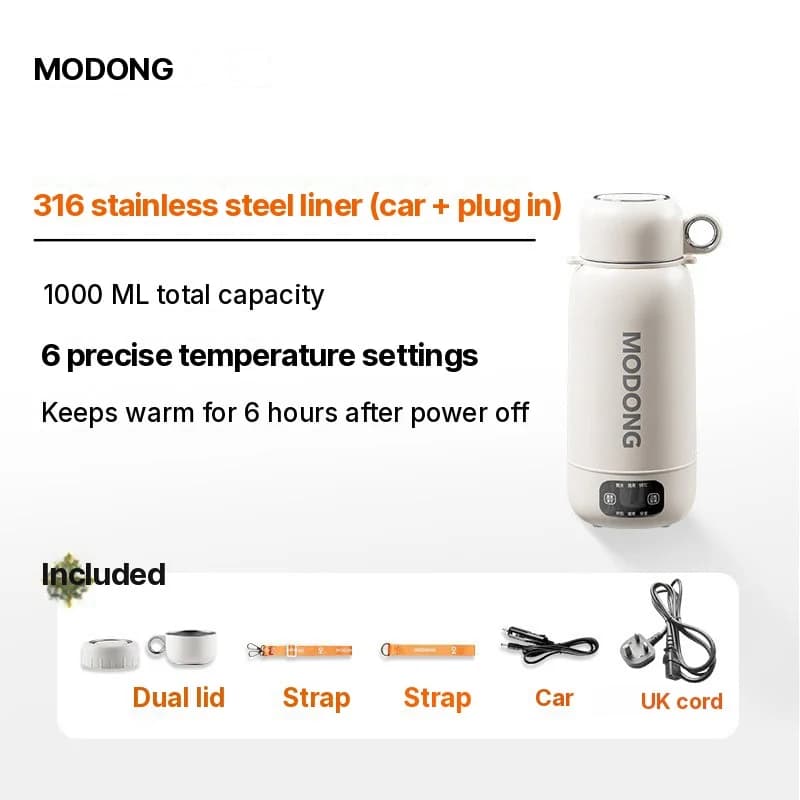 Портативный электрический дорожный чайник 1L 304 or 316 Stainless Steel