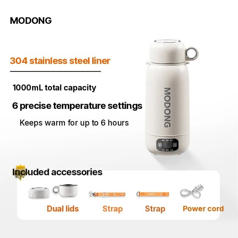 Портативный электрический дорожный чайник 1L 304 or 316 Stainless Steel