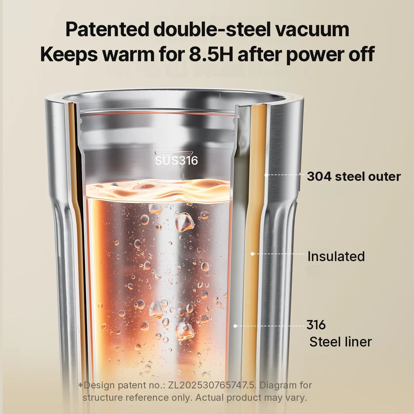 Портативная электрическая кружка с подогревом, 400 mL, 7 режимов температуры