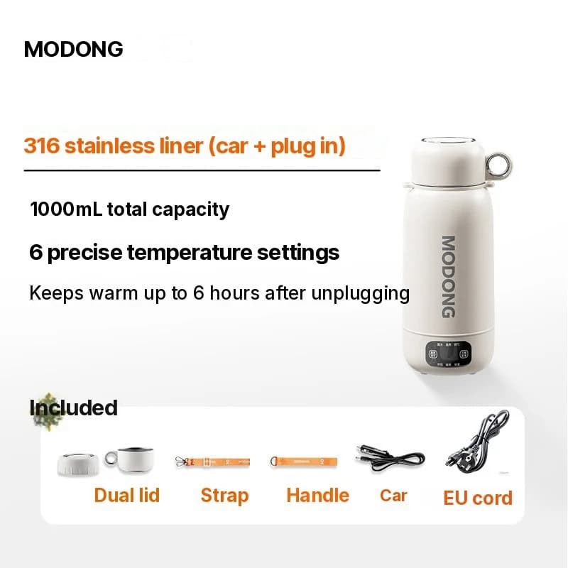 Портативный электрический дорожный чайник 1L 304 or 316 Stainless Steel