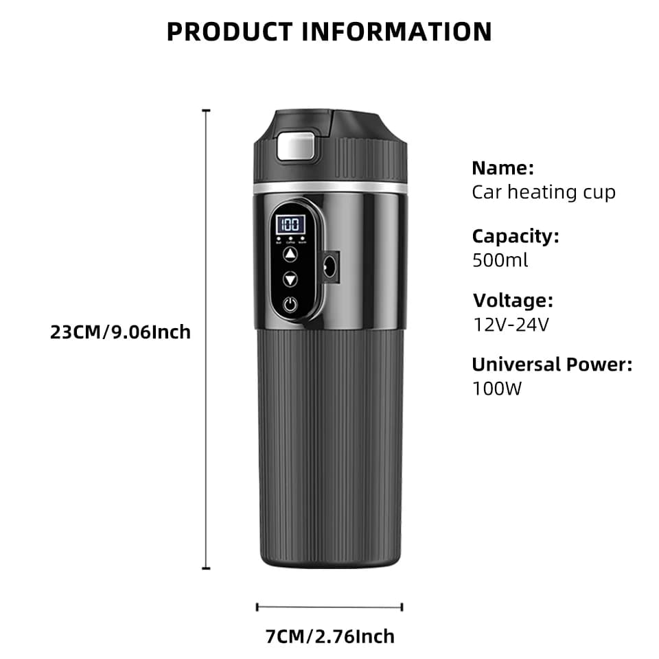 Электрическая чашка с подогревом 500ml 12V/24V