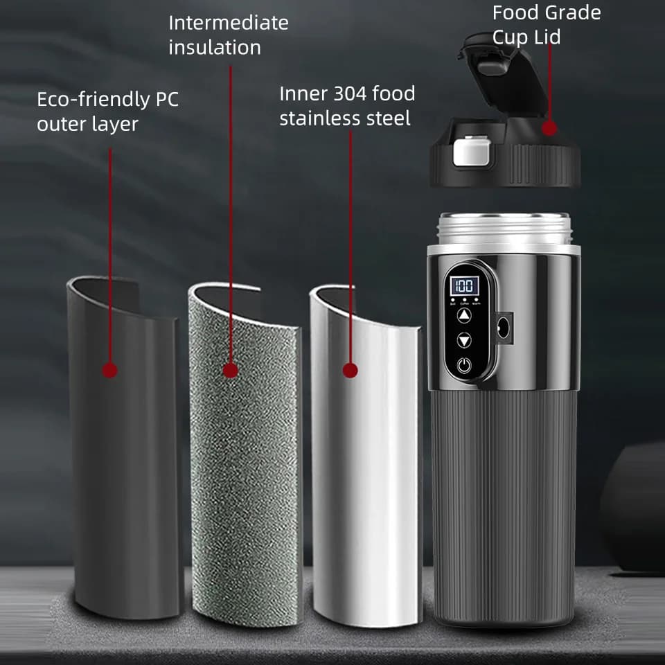 Электрическая чашка с подогревом 500ml 12V/24V